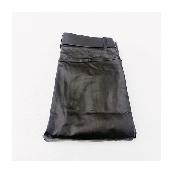 Zara Faux Leather Skinny Pants Black SZ Small - Picture 1 of 9